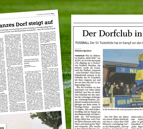 SV Todesfelde Aufstieg Kieler Nachrichten - Ein ganzes Dorf steigt auf Regionalliga Holstein