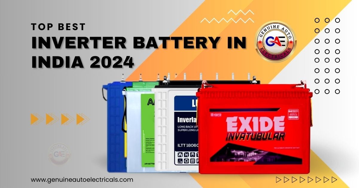 Comparison of top inverter batteries in India for 2024, featuring brands like Exide and Livguard on a promotional banner.