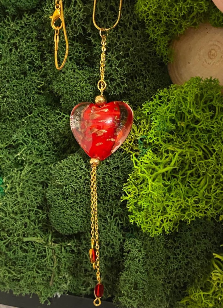 Perlen Halskette mit Edelsteinen