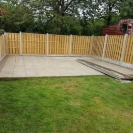 Paving project with garden features