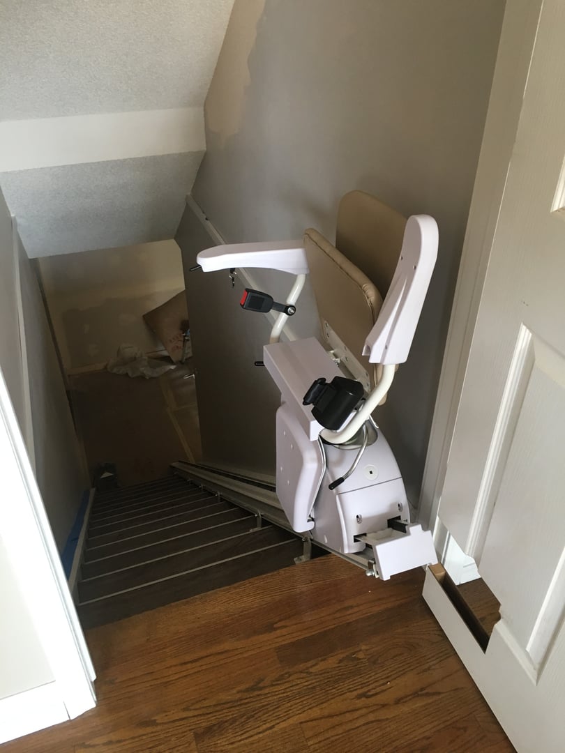 Professional stair glide installation showcasing quality workmanship