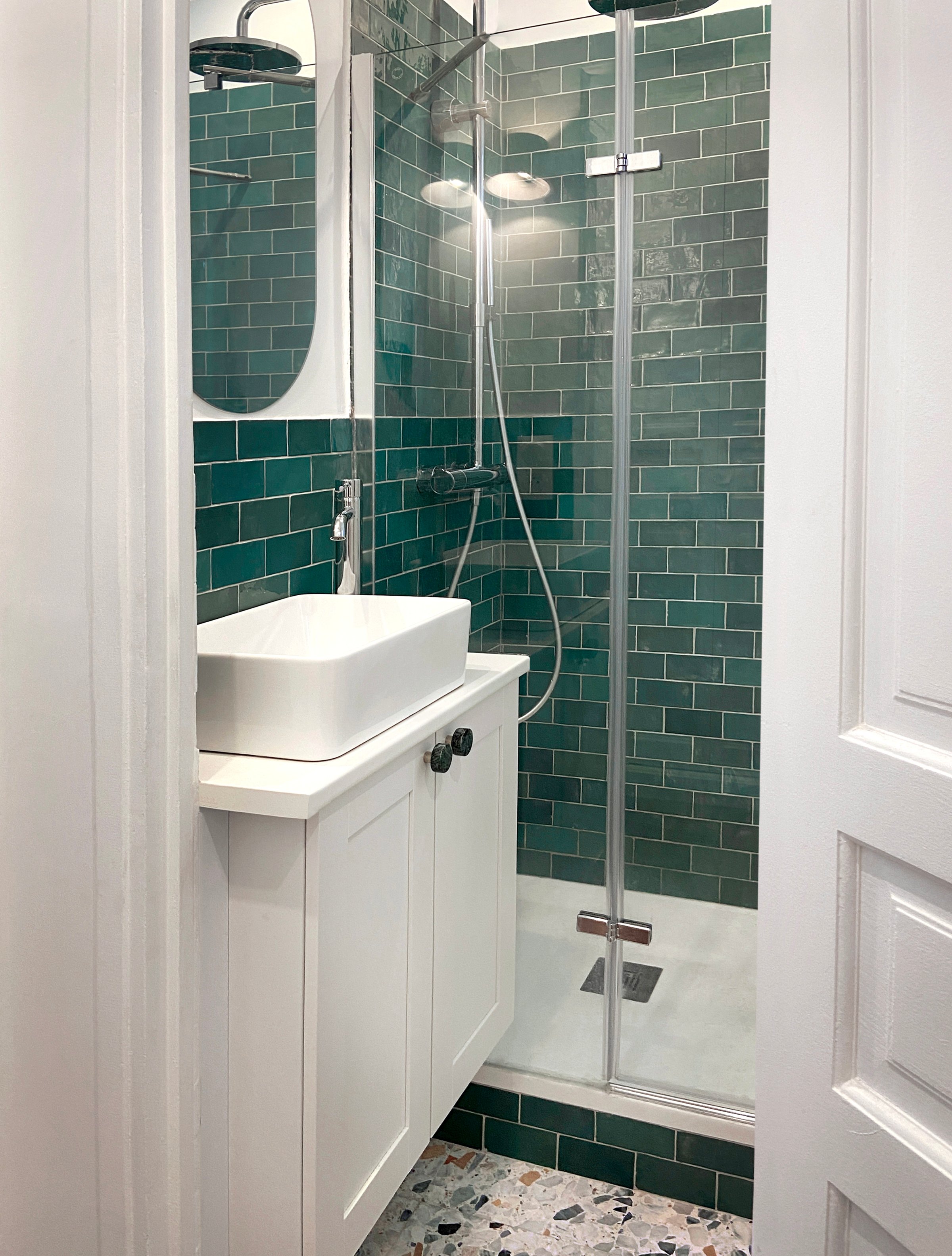 Rénovation appartement Clignancourt - Salle de bain moderne