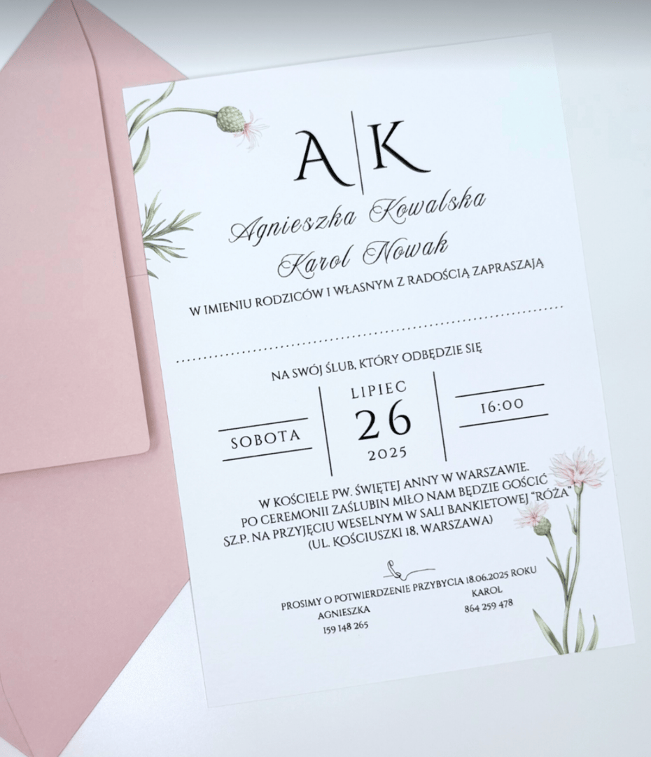 Zaproszenie kwiatowe 17