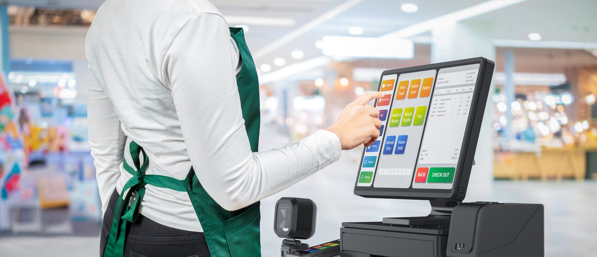Touch screen point of sale system
