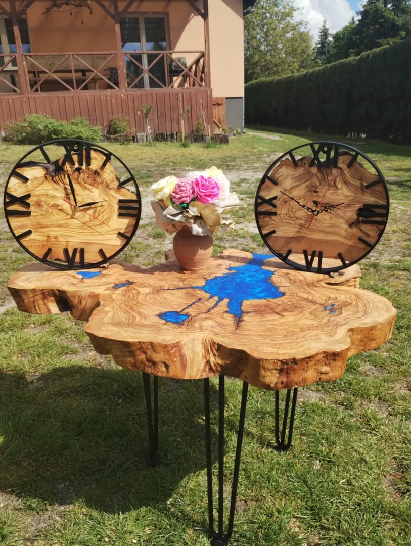 Drewniany zegar ścienny 3