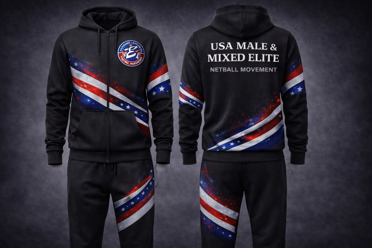 Elite Unisex Black Jogger Sweatsuit