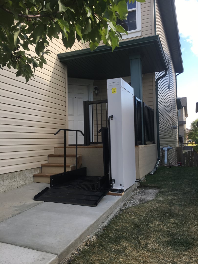 Professional platform lift system installation showing quality workmanship