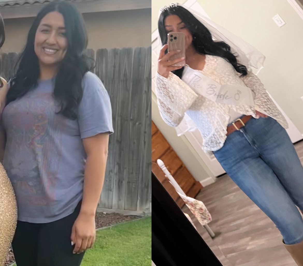 Before and after transformation