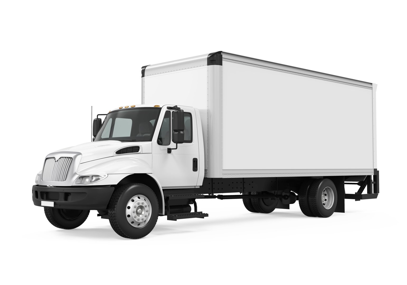 Cargo Delivery Truck isolated on white background. 3D render