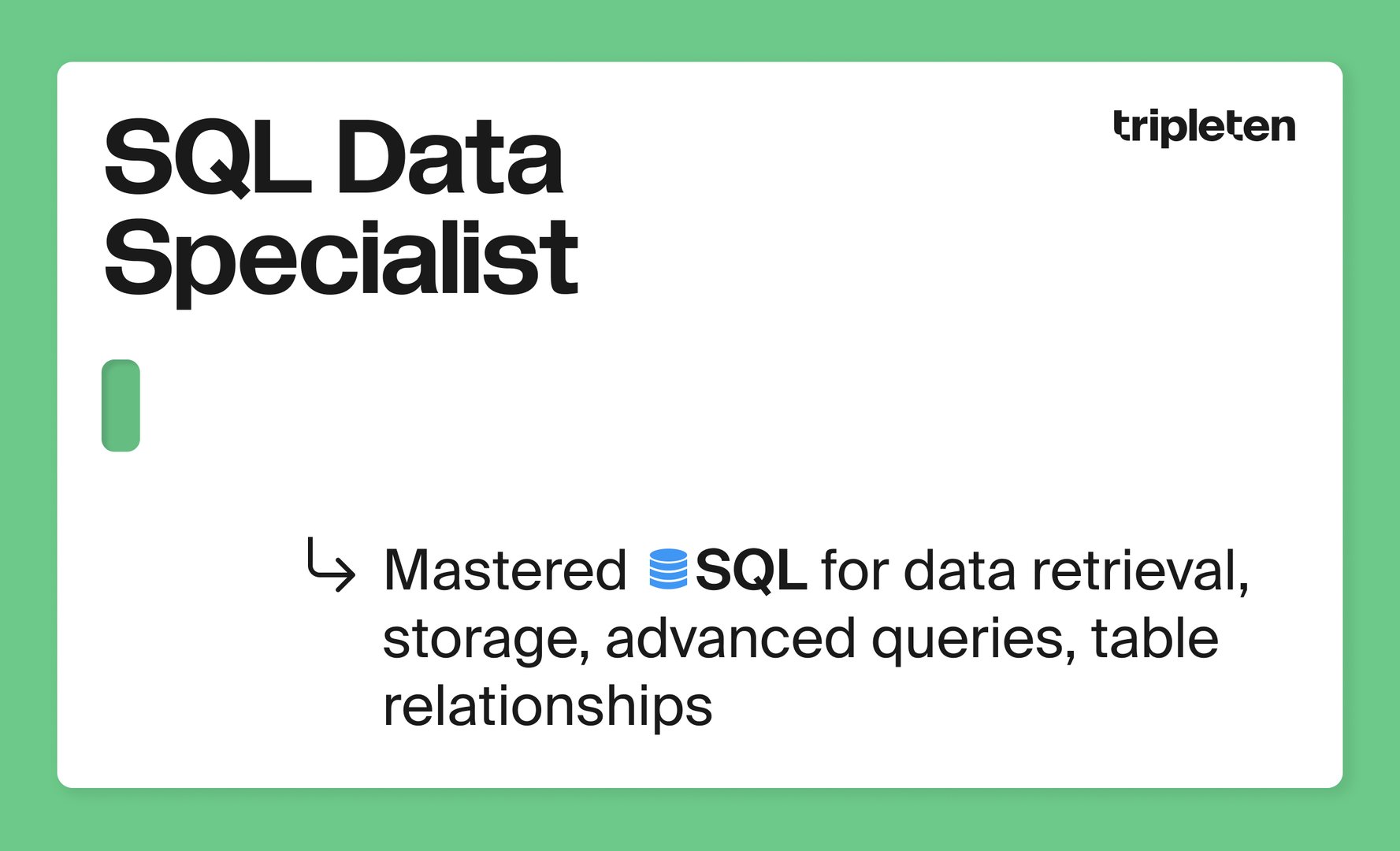 SQL Data Specialist Certificate