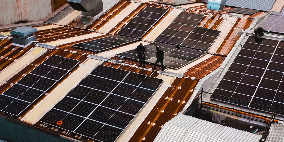 Tecnoline industrial solar panel installation