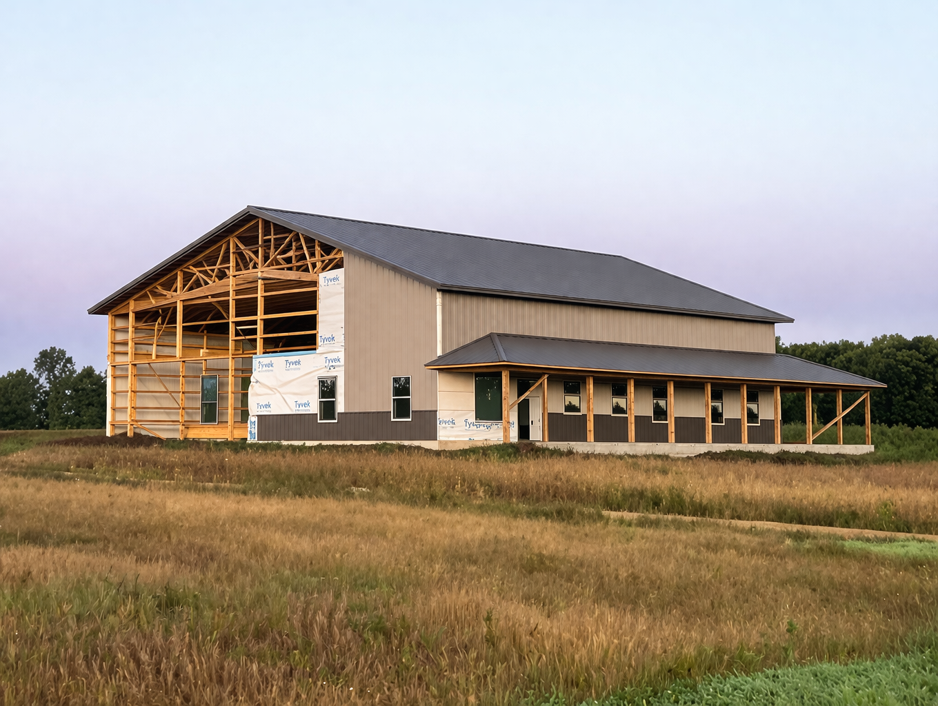 Pole barn project by Sendelbach Builders