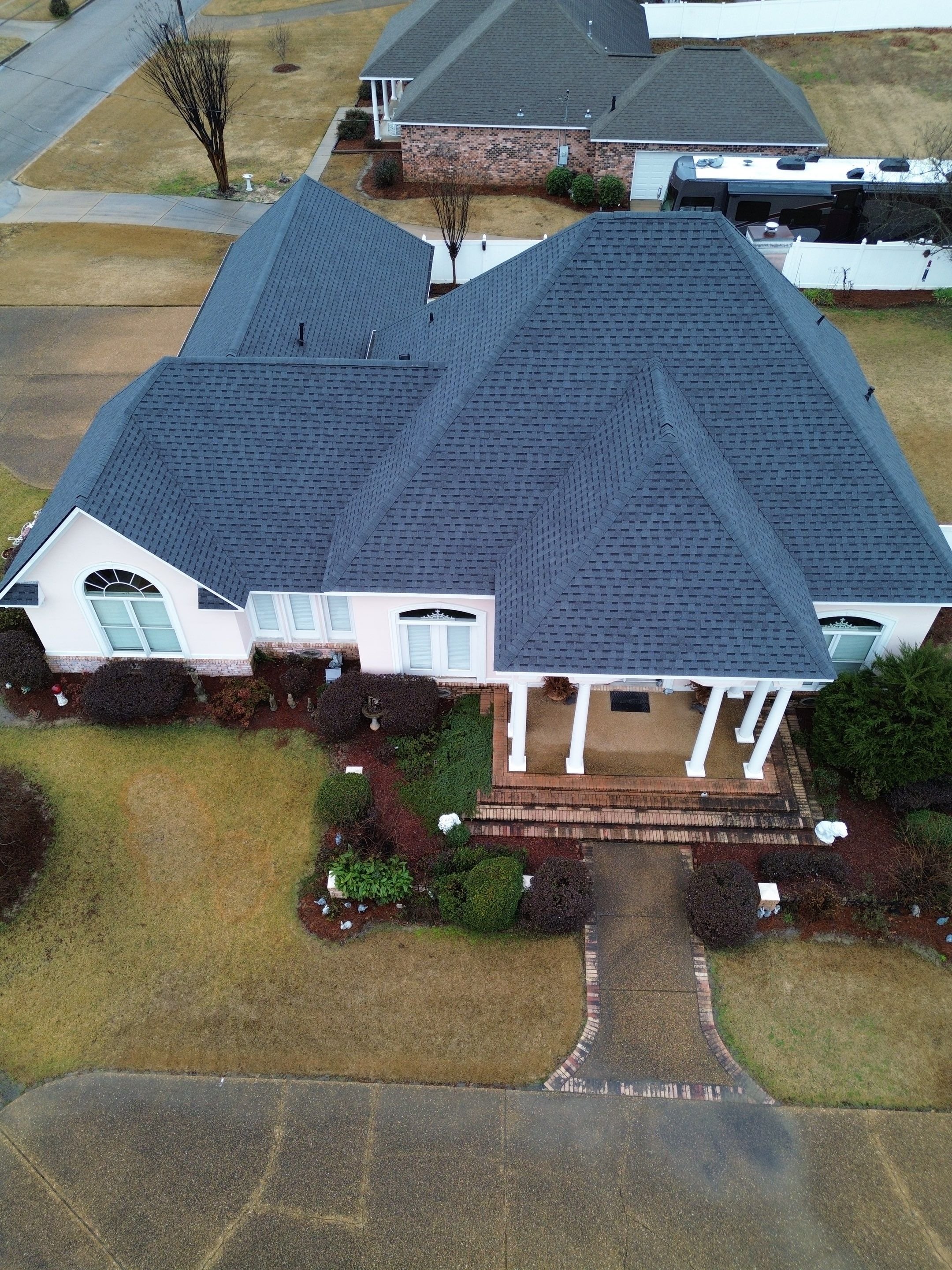 Completed roofing project