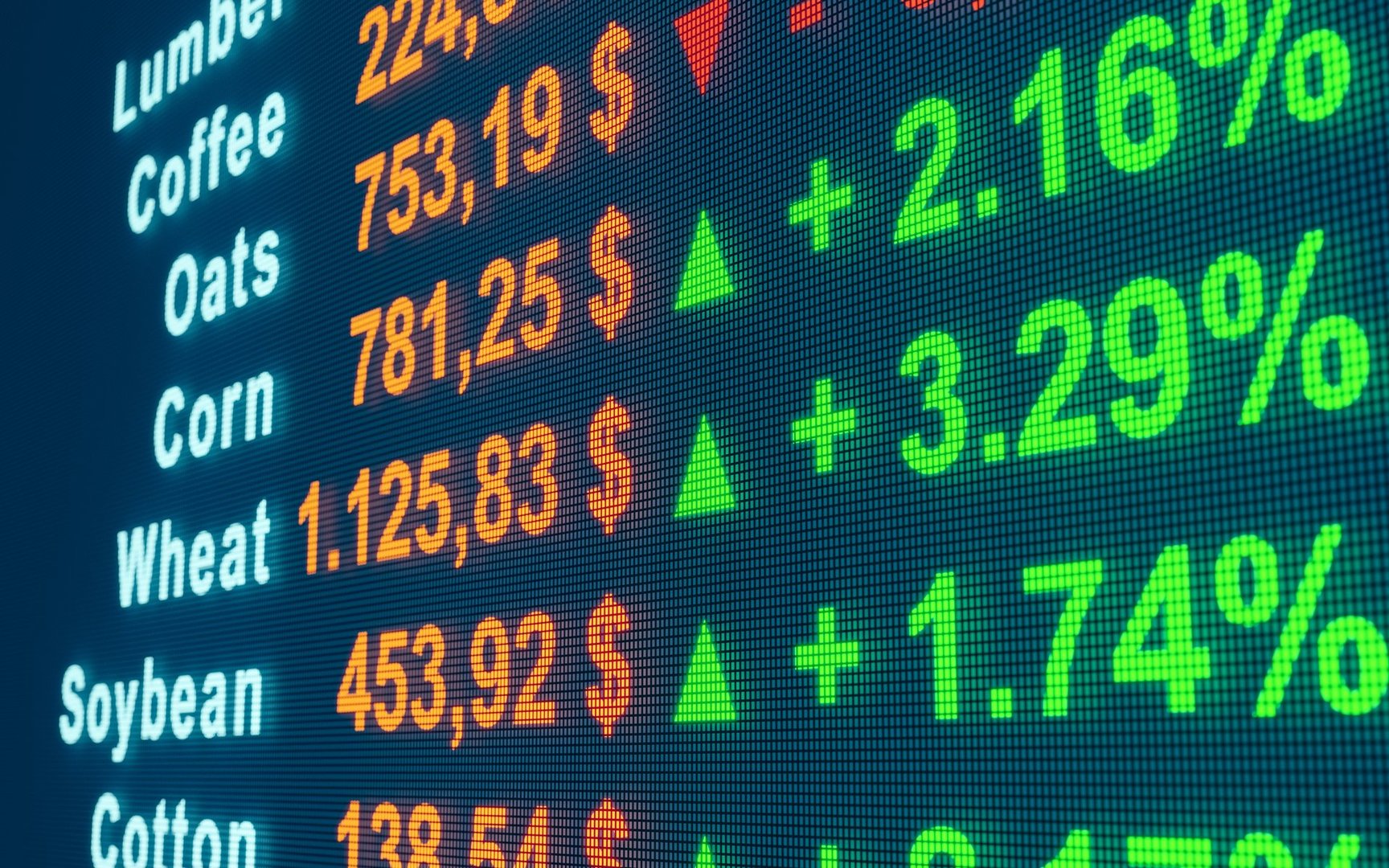 Agriculture and commodity concept. 3D illustration