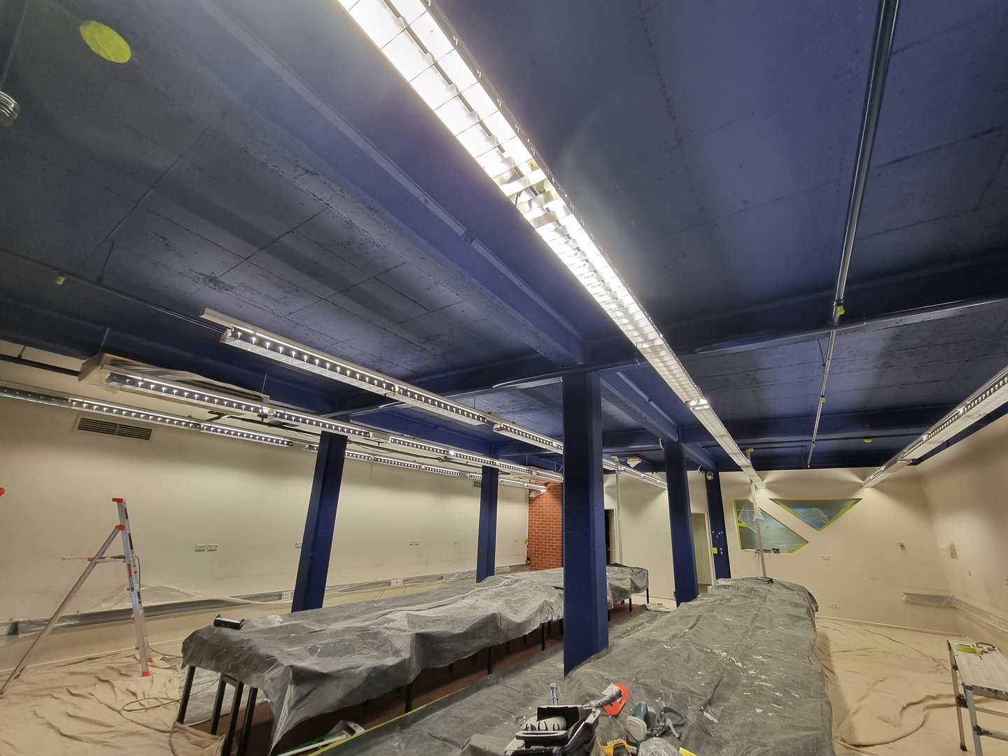 Quality Painting Group high-rise office complex project - original building condition before renovation work begins