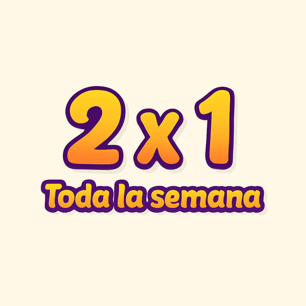 2x1 promotion - two pizzas for the price of one