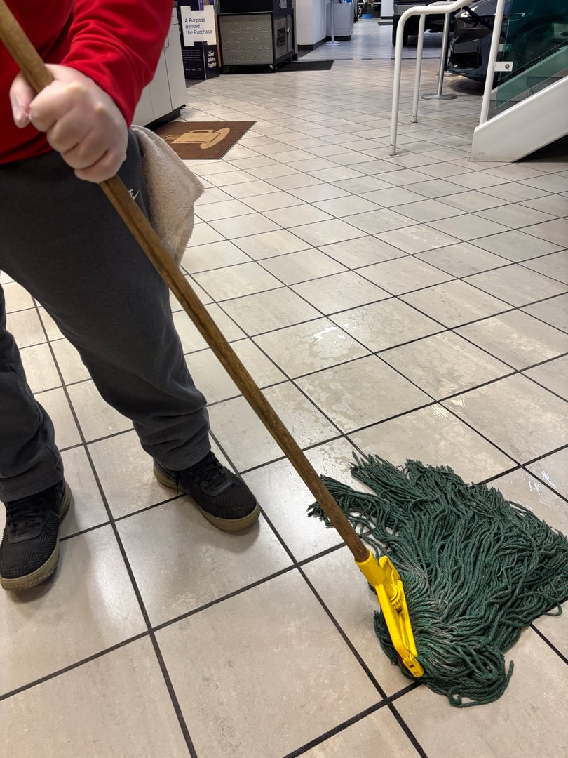 Professional cleaning equipment and workspace