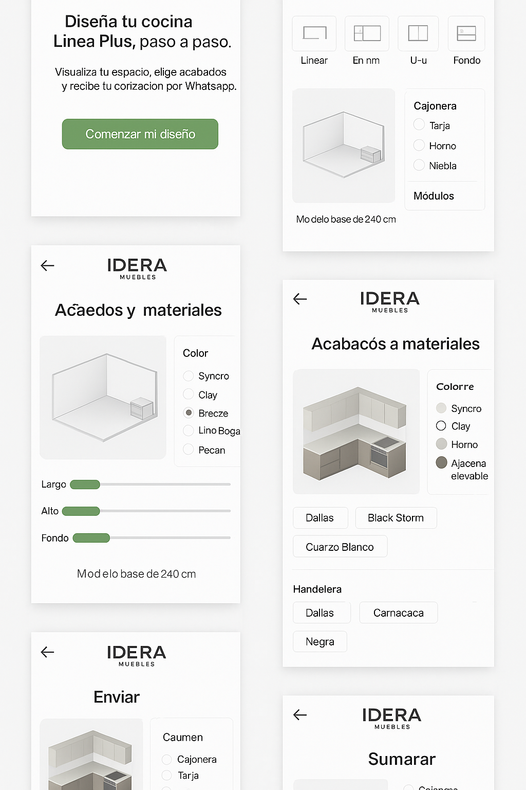 Diseño 3D de cocinas y closets Idera