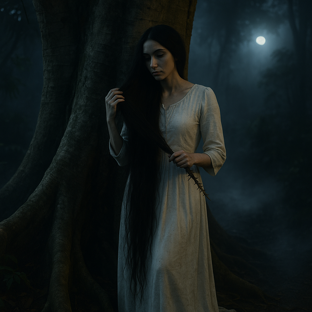 Xtabay - Imagen evocadora del espíritu femenino de la selva maya, entidad que seduce a los hombres y enseña lecciones sobre tentación, respeto y las consecuencias de nuestros actos