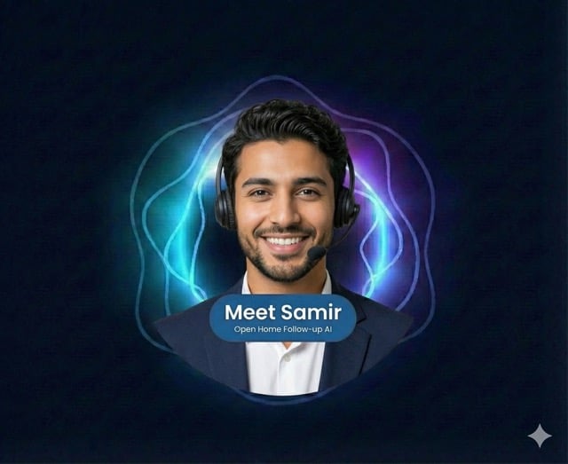 Real estate agent conducting open home follow-up call with professional communication