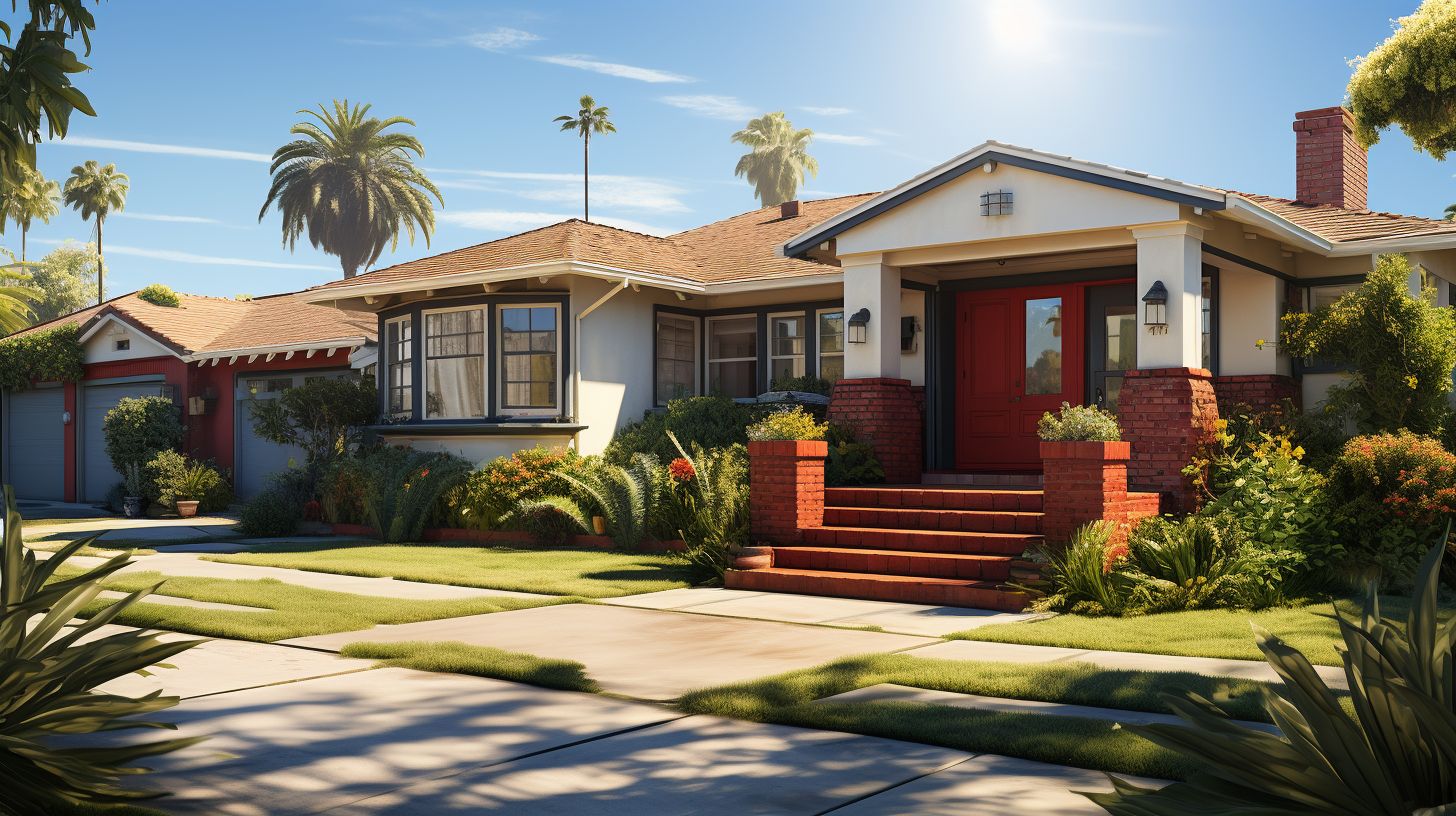 Beautiful California bungalow one story house