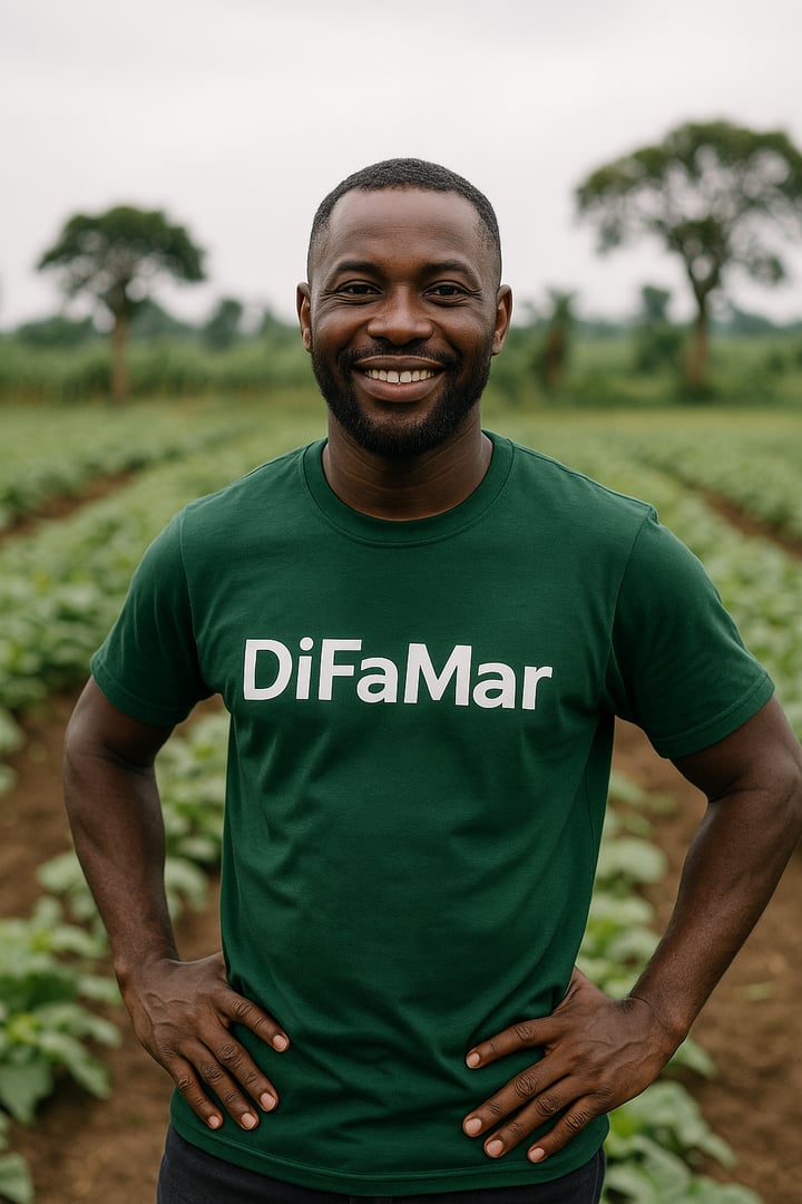 Smiling Farmer Harvesting Crops in a Lush Field on a Sunny Day, Embracing the Hard Work of Agriculture and Enjoying the Fruits of His Labor, Wearing a Straw Hat and Plaid Shirt in Nature