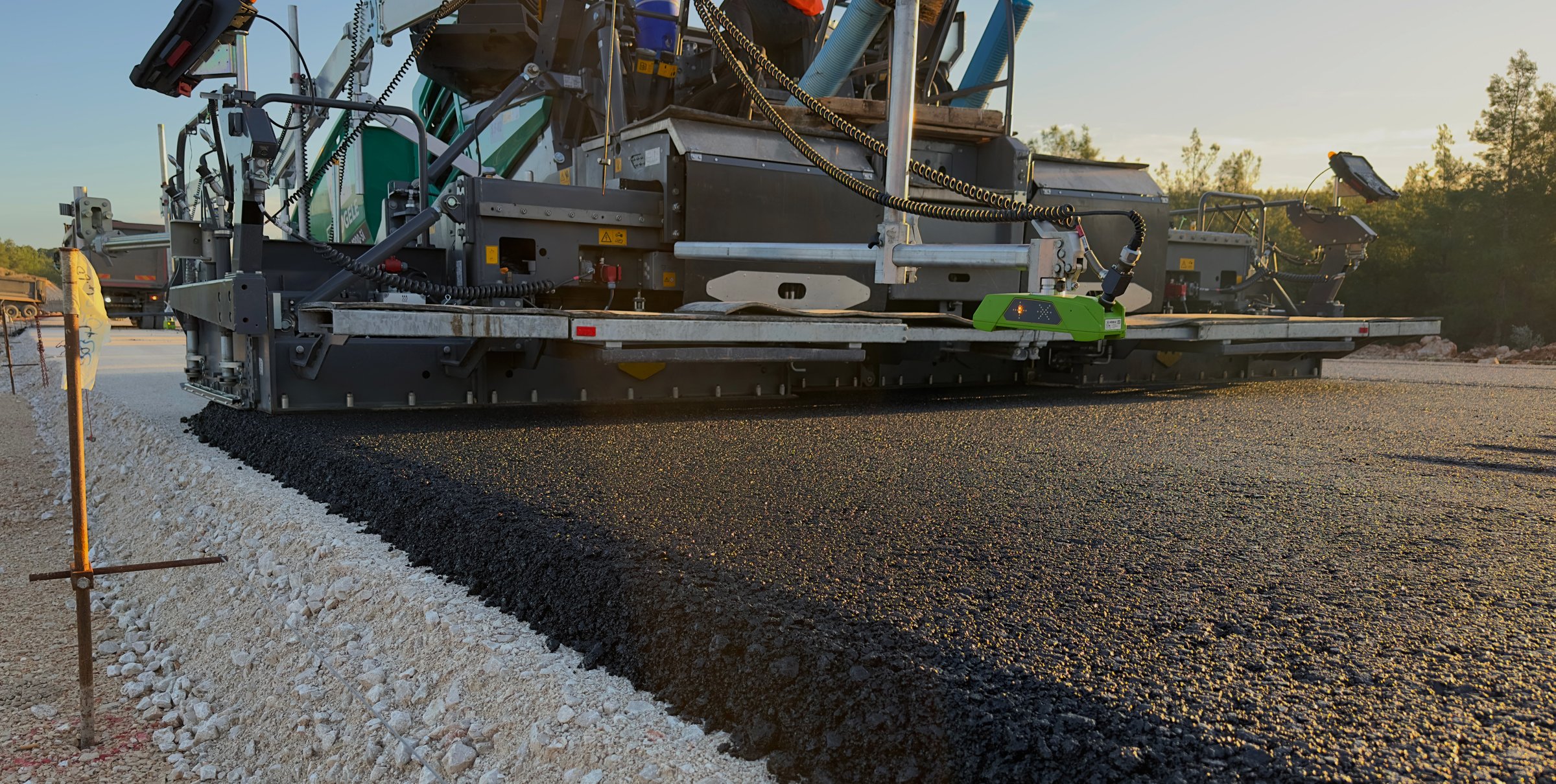 Asphalt paving and road construction, roadworks, New highway road constructions