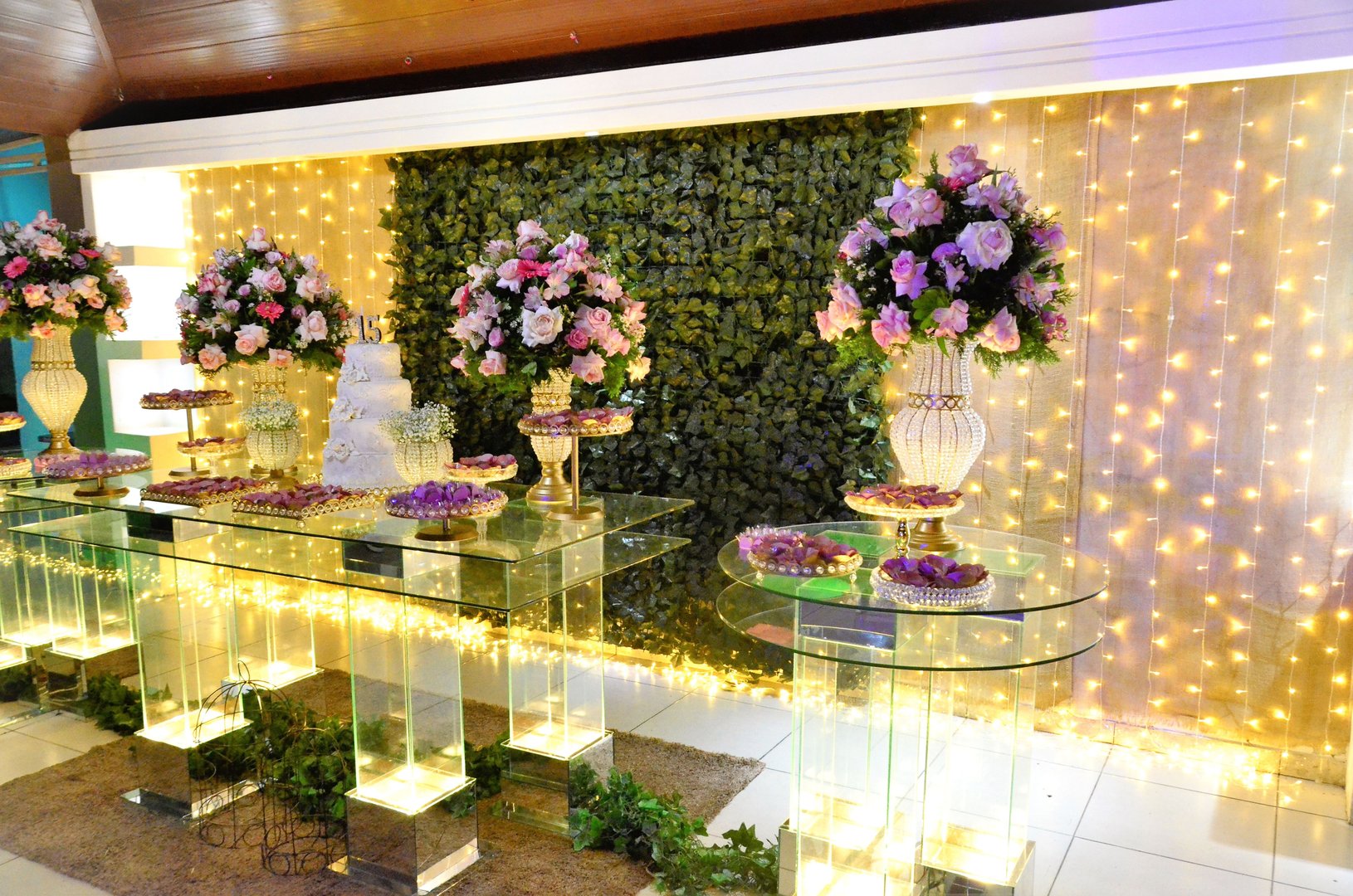 A beautiful decoration for a 15th birthday party