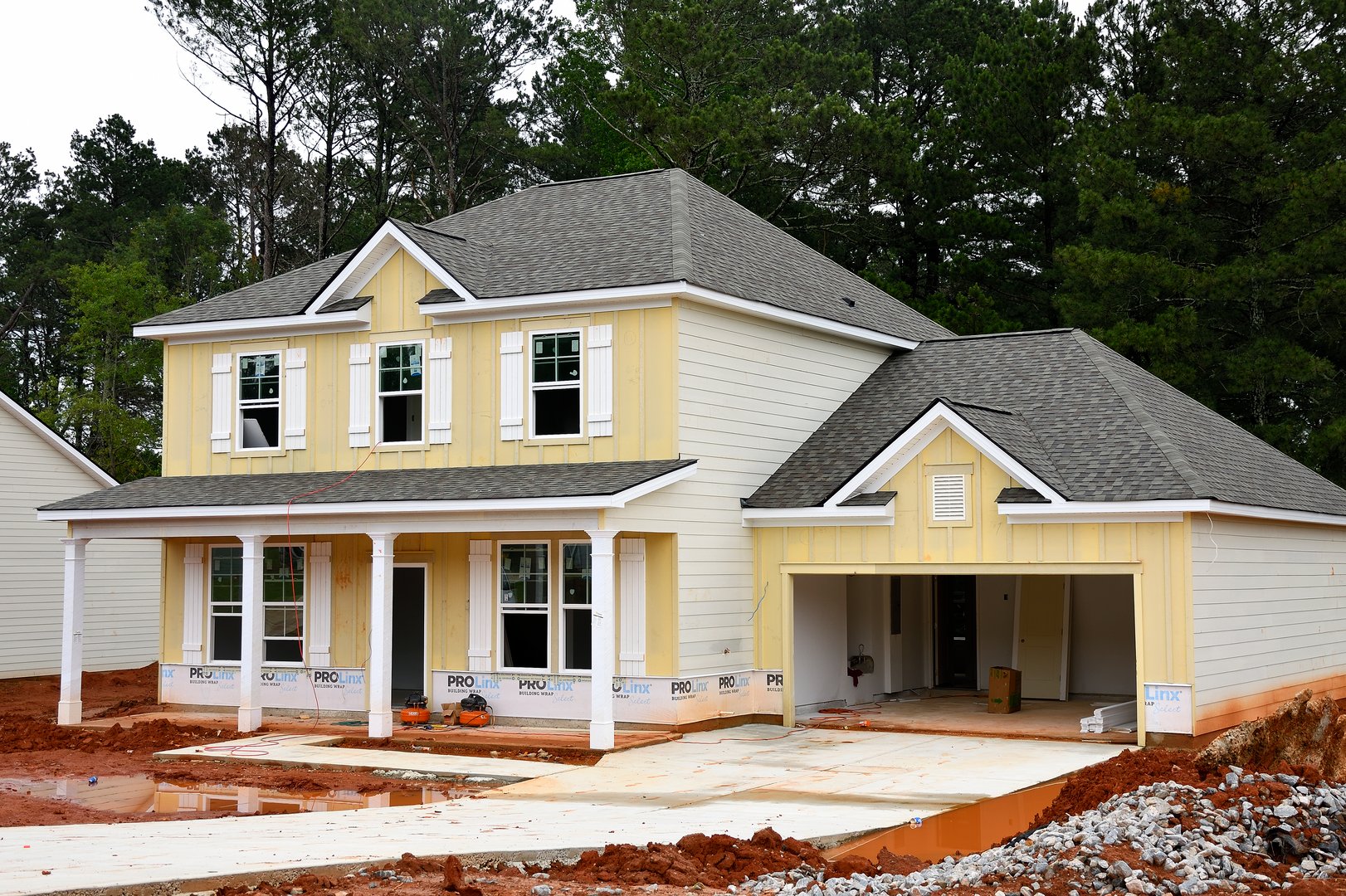 New home construction at rural Georgia, USA