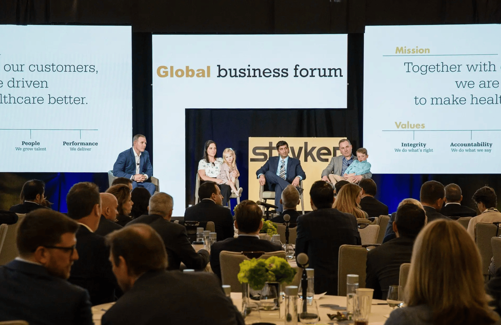 Executive portrait photography at corporate event venue