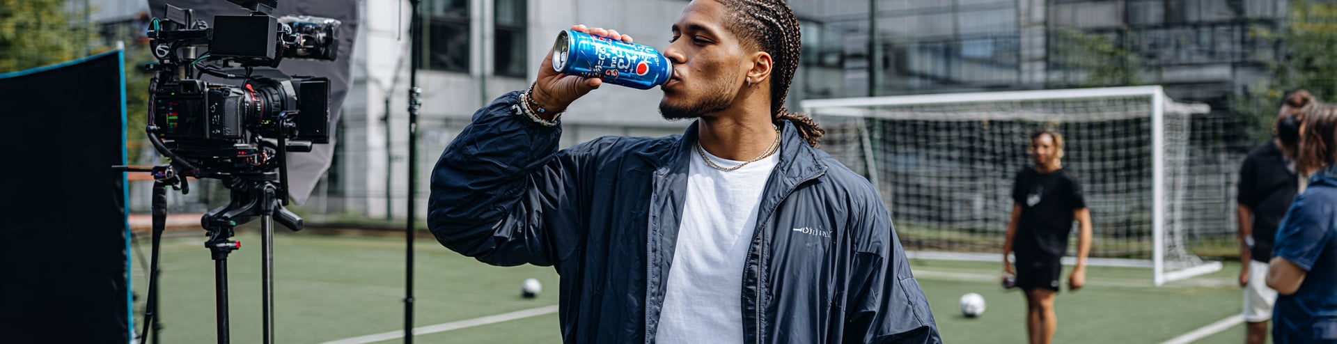 Television commercial production background