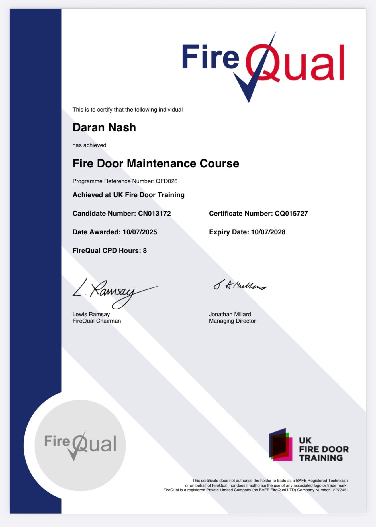 Carpentry installation