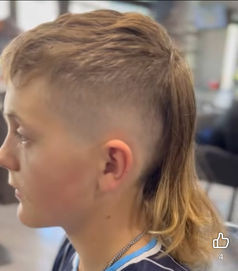Modern mullet haircut