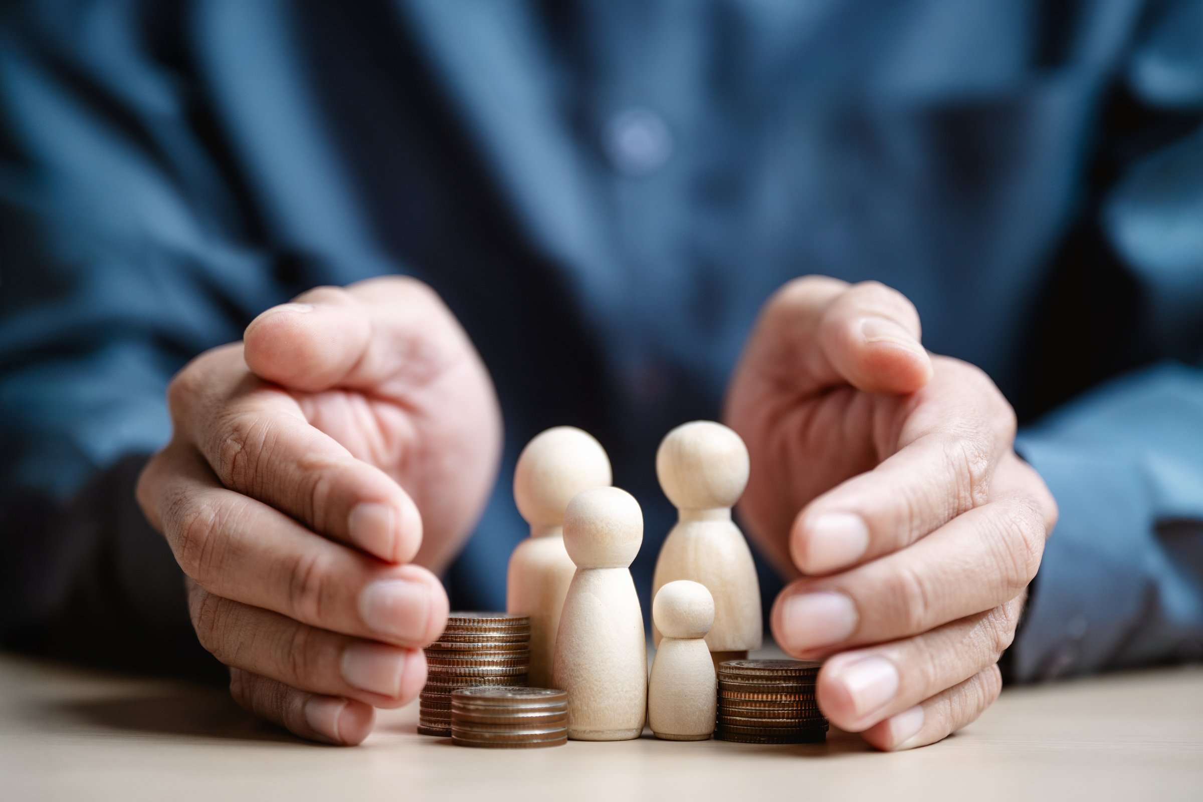 Happy family insurance plan. Financial family planning. Life insurance protect. Medicine health healthcare. Medical care insurance. Families money plan management. Families retirement invest.