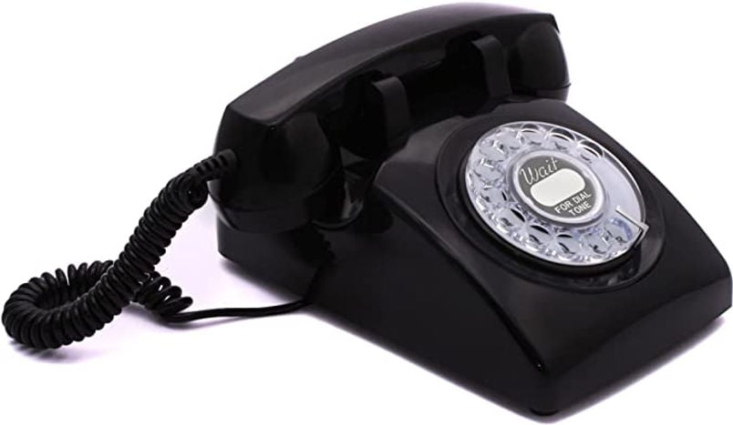 Black Retro vintage audio guestbook phone