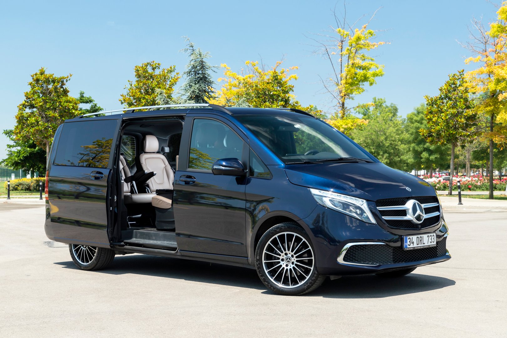 Istanbul, Turkey - June 11 2021 :  Mercedes-Benz combines comfort and luxury with V 300 d. It is a business-class MPV.