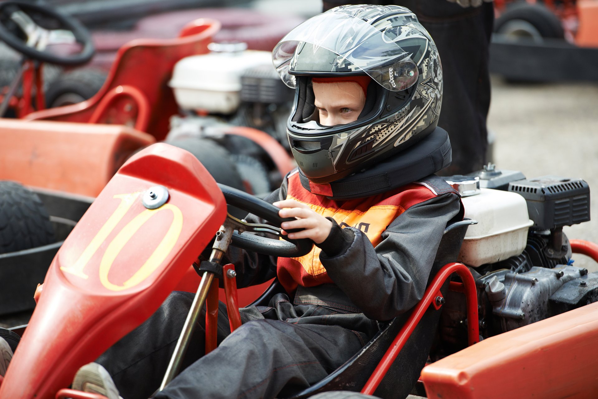 Children karting start