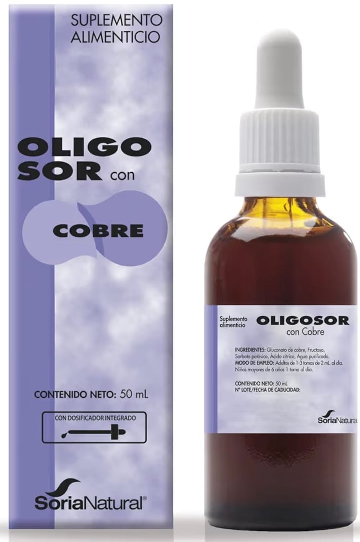 OLIGOSOR Cobre Soria Natural para infecciones e inflamaciones agudas