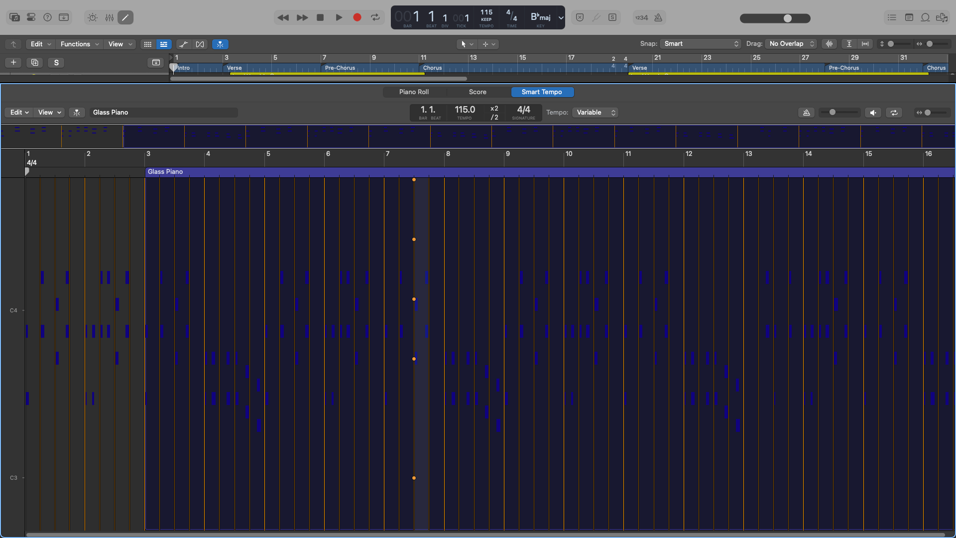 DAW Projekt Ansicht - Track Details