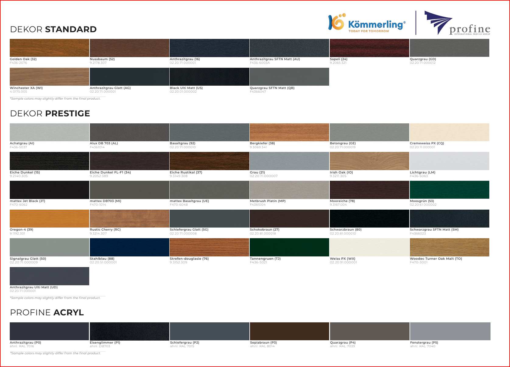 RAL Kleurenwaaier Extended - Extra kleuren overzicht