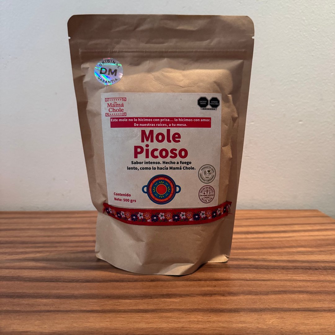 Mole Picoso tradicional de Mamá Chole, auténtico producto artesanal mexicano con especias naturales