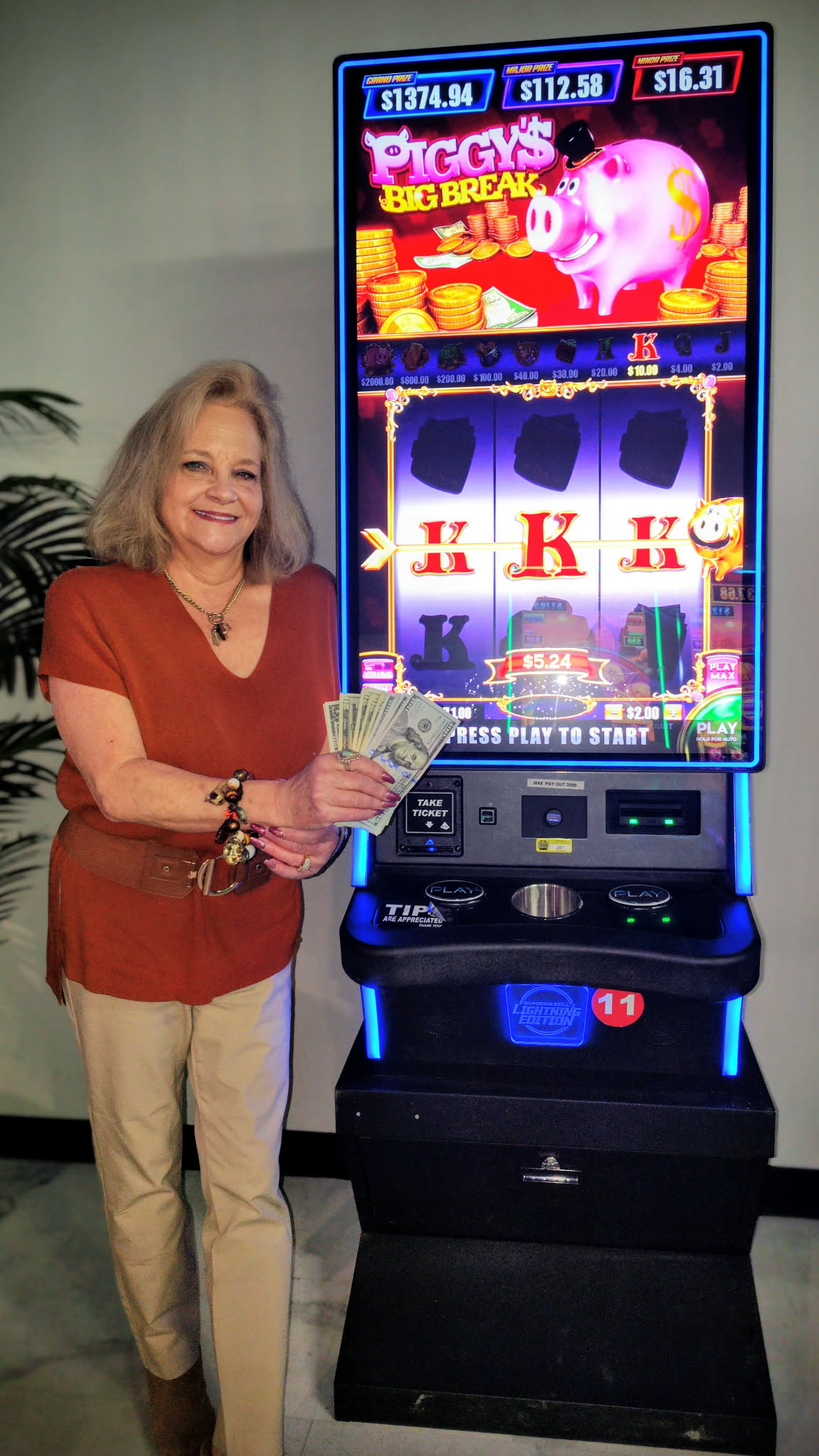 Winner at Lady Luck Skill Games