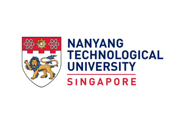 Logo of Nanyang Technological University Singapore with a lion emblem and atomic symbols.