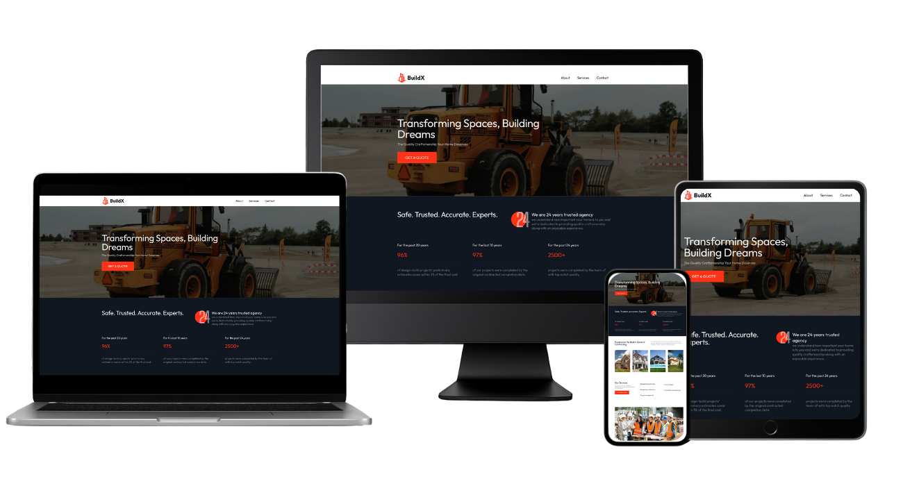 Website project screenshot