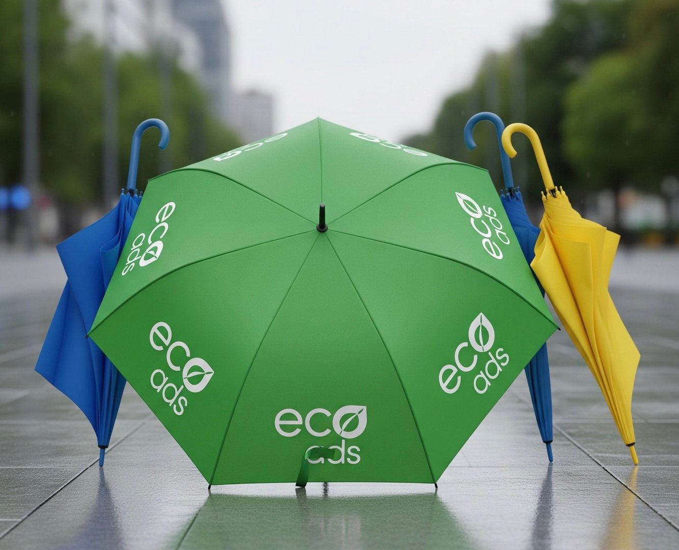 Sombrillas con logo personalizado