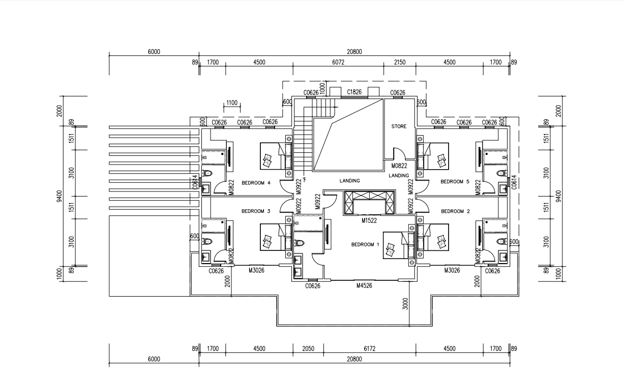 Villa Skyline Upper Floor Plan
