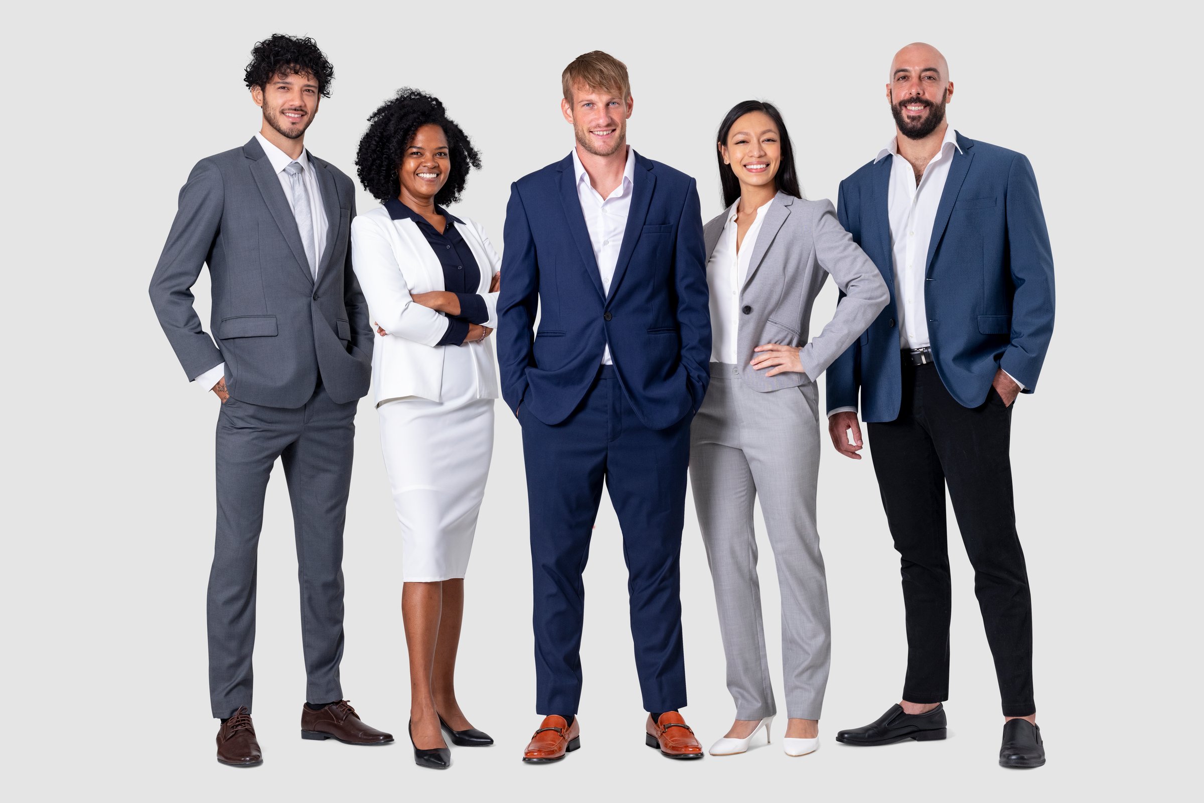 Confident business people diversity and teamwork concept