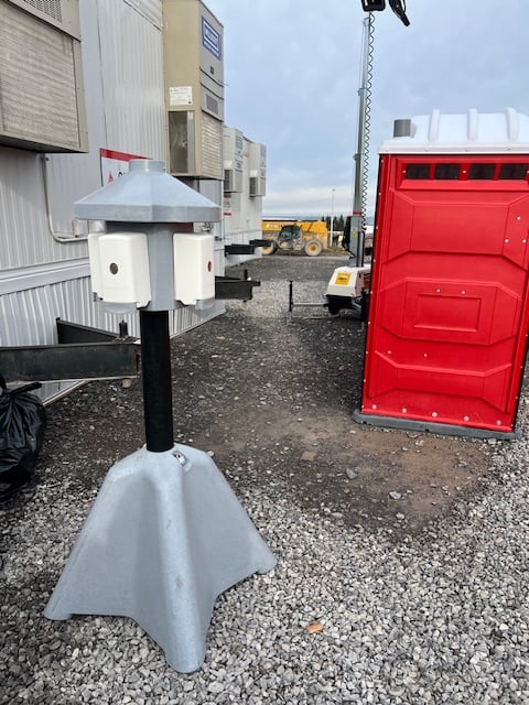 Quad hand sanitizer stand with four dispensers