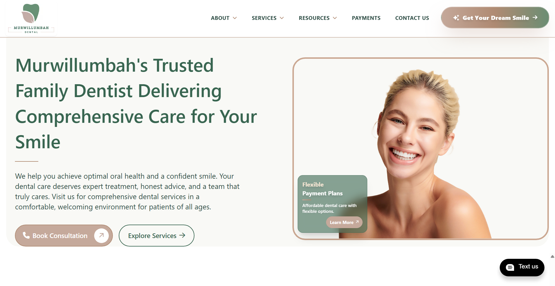Murwil Dental Practice Website - Custom Design by Gleno Software
