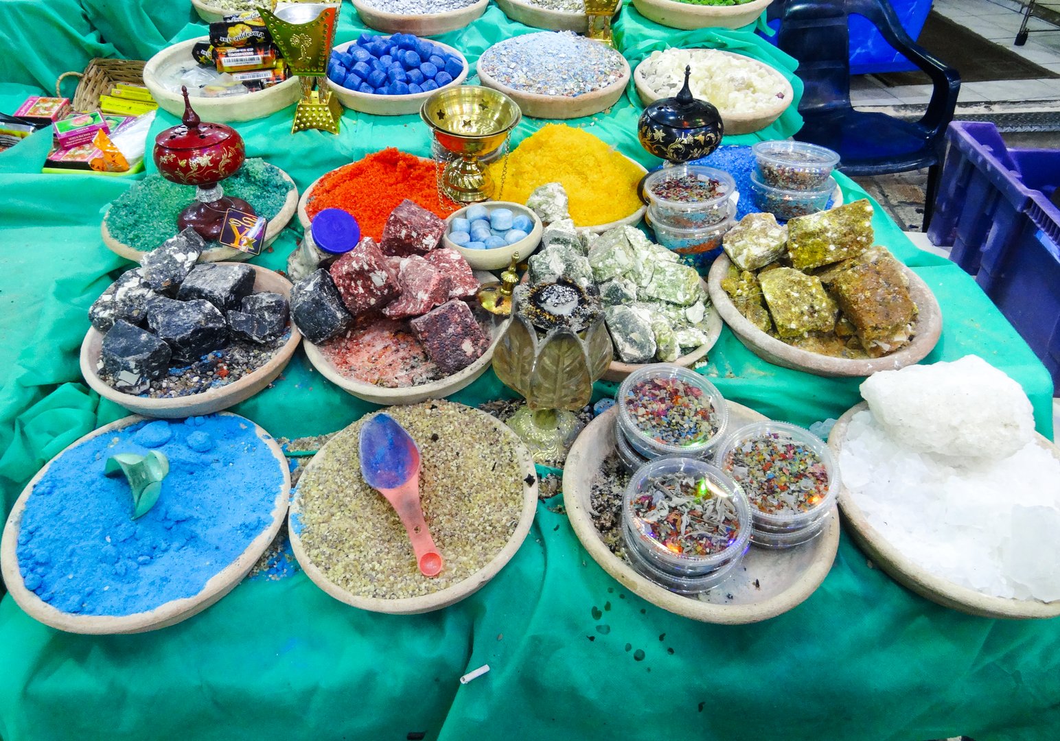 Various aromatic soap at the oriental market. Israel - Oktober 10, 2023.